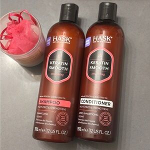🆕 Hask Keratin Smooth Shampoo and Conditioner Set, 12 oz Each